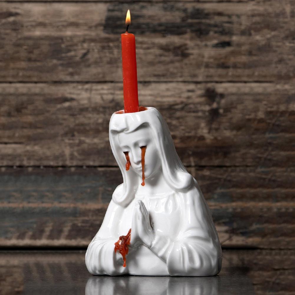 Blessed Mary Candle Holder